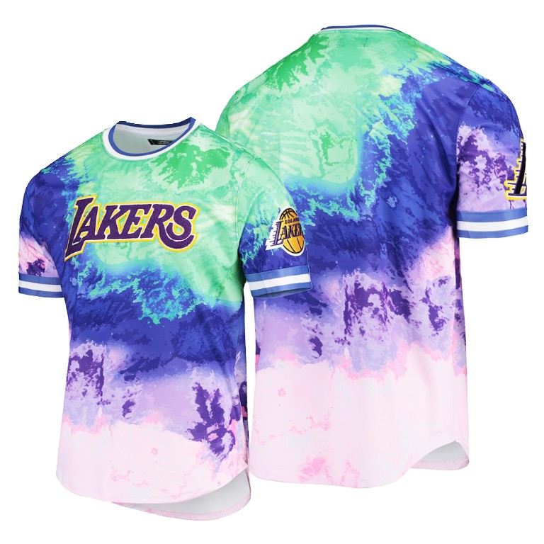 Men's Los Angeles Lakers NBA Pro Standard Dip-Dye Whole New Game Purple Basketball T-Shirt XOA4883DD